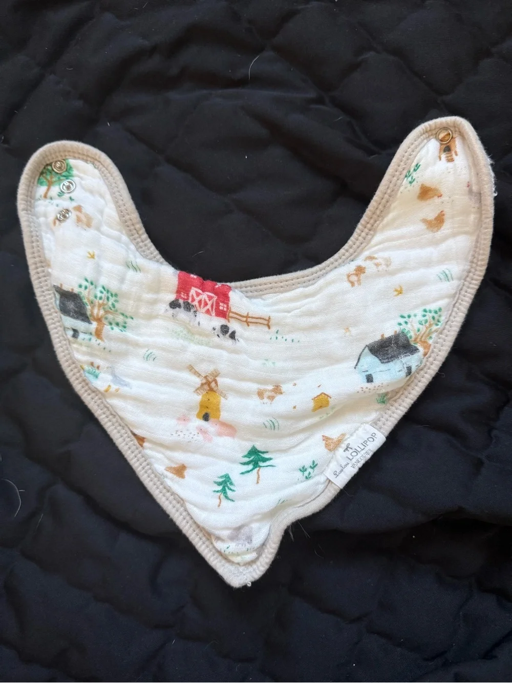 LouLou Lollipop Bandana Bibs Set of 4 Muslin Baby Bibs